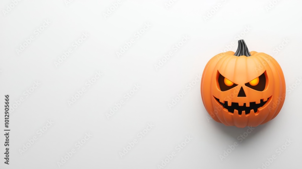 Halloween pumpkin with a spooky face on a white background, perfect for seasonal decorations and holiday themes. Halloween pumpkin with a spooky face on a white background, perfect for seasonal decorations and holiday themes.