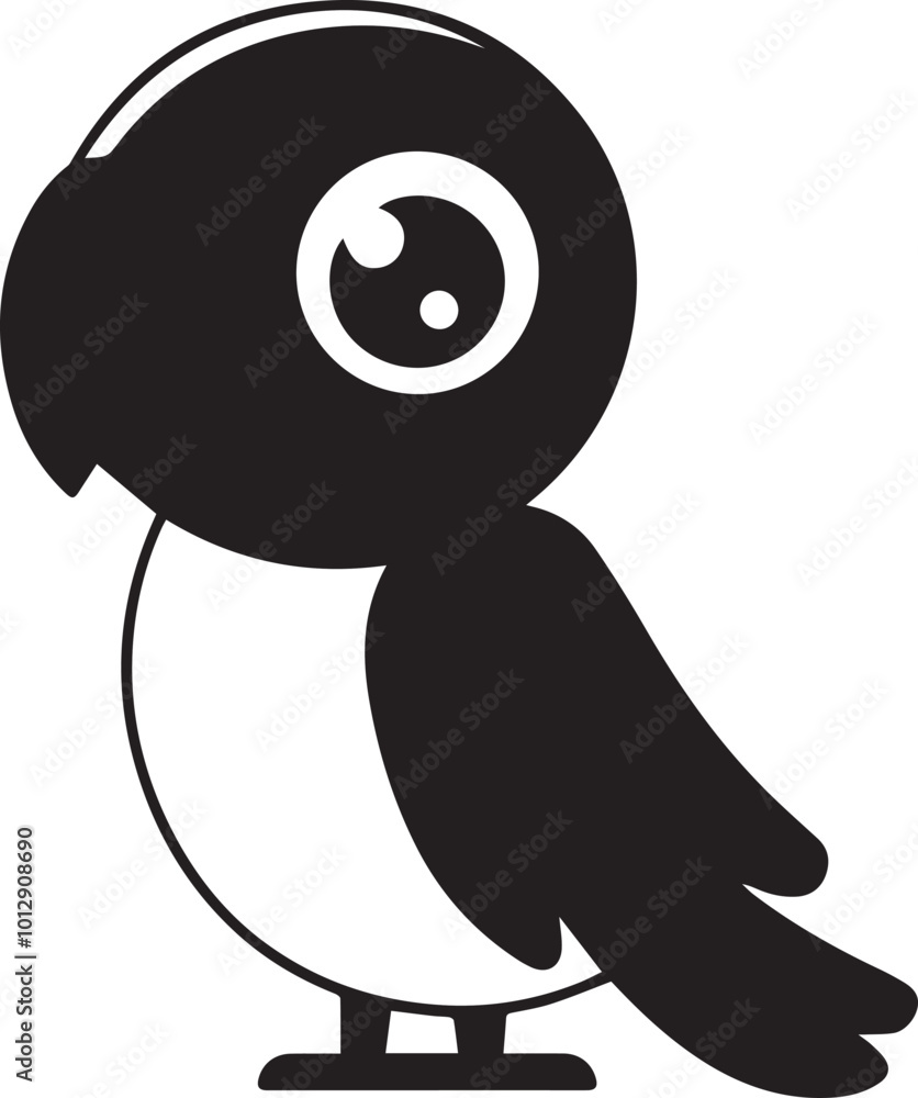 Parakeet Black silhouette vector art of illustration Parakeet Black silhouette vector art of illustration
