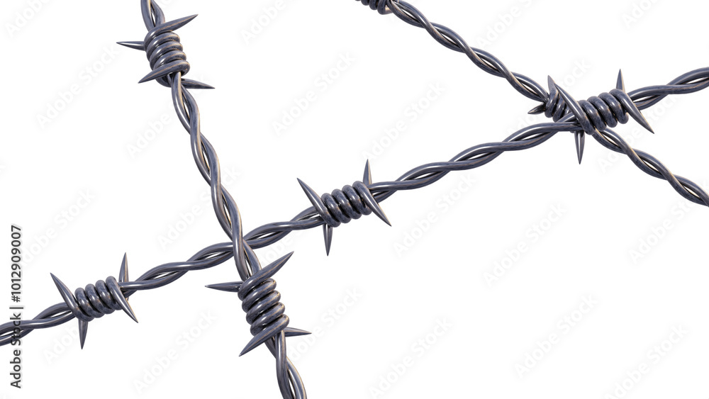 Foto barbed wire isolated on white