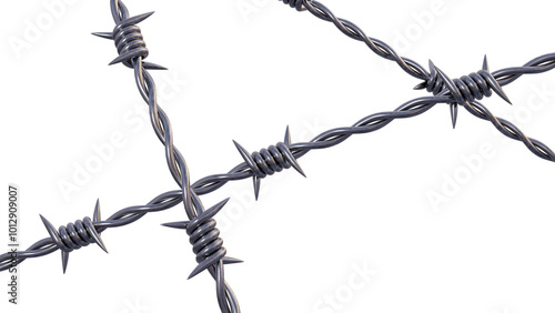 Foto barbed wire isolated on white