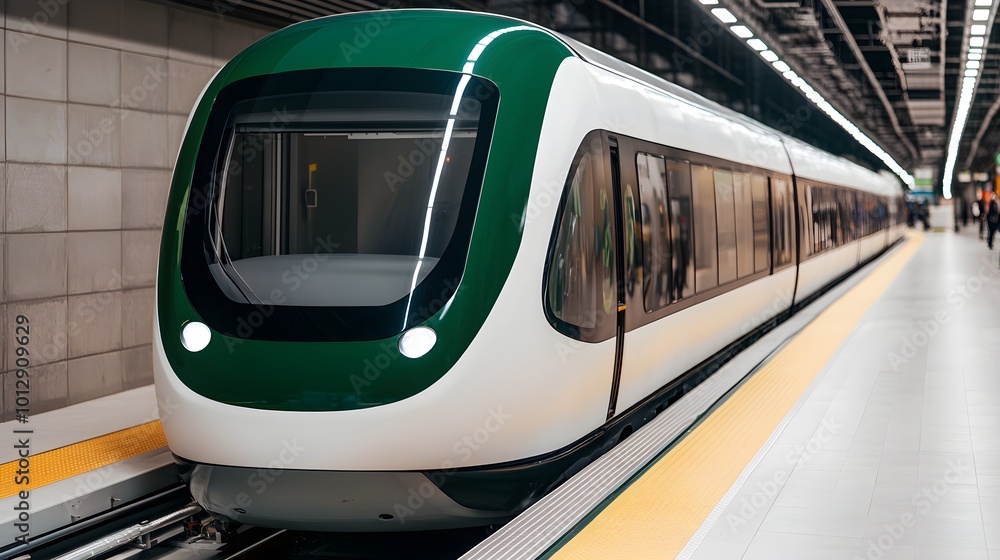 Fototapeta premium Eco-friendly transport initiatives highlighted through innovative solutions, showcasing sustainable practices and community engagement efforts.