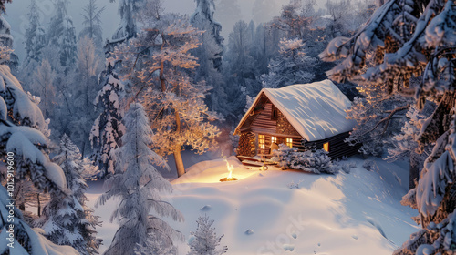 house in the snow