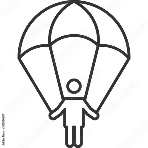 Skydiving Line Icon