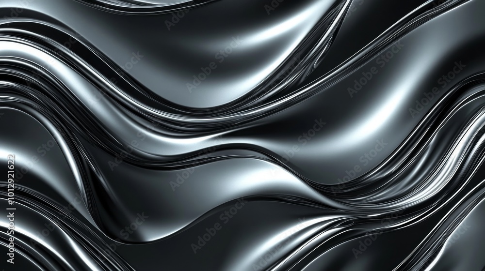Abstract Black Metallic Wave Background Design Abstract Black Metallic Wave Background Design