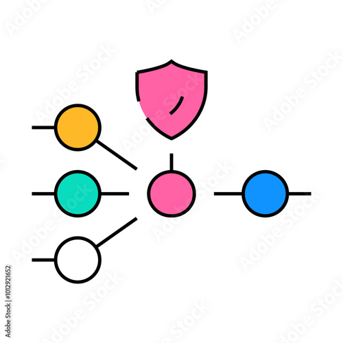 protection nodes line icon vector. protection nodes sign. isolated symbol illustration