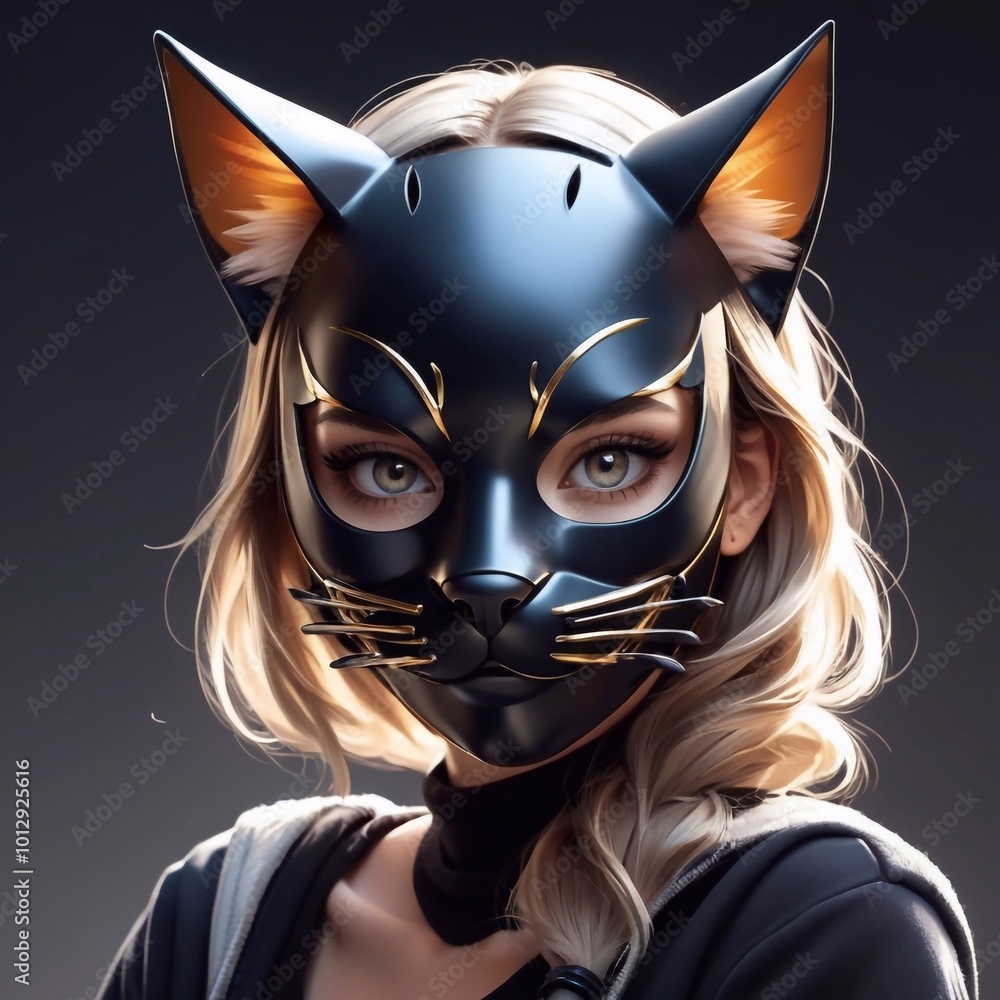 Obraz premium Сhildren in animal masks, quadrobics, quadrobists, quadrobers.