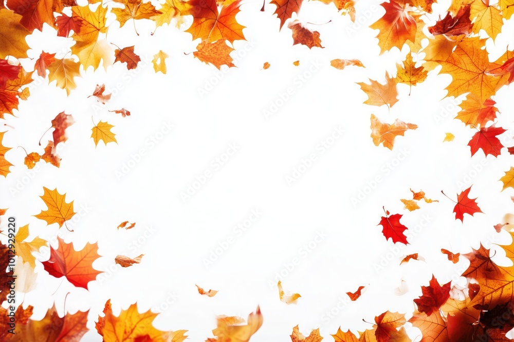 Autumn Leaves Frame for Custom Text Autumn Leaves Frame for Custom Text