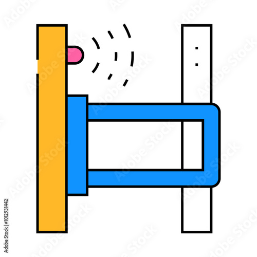 bounding frame with sensor line icon vector. bounding frame with sensor sign. isolated symbol illustration