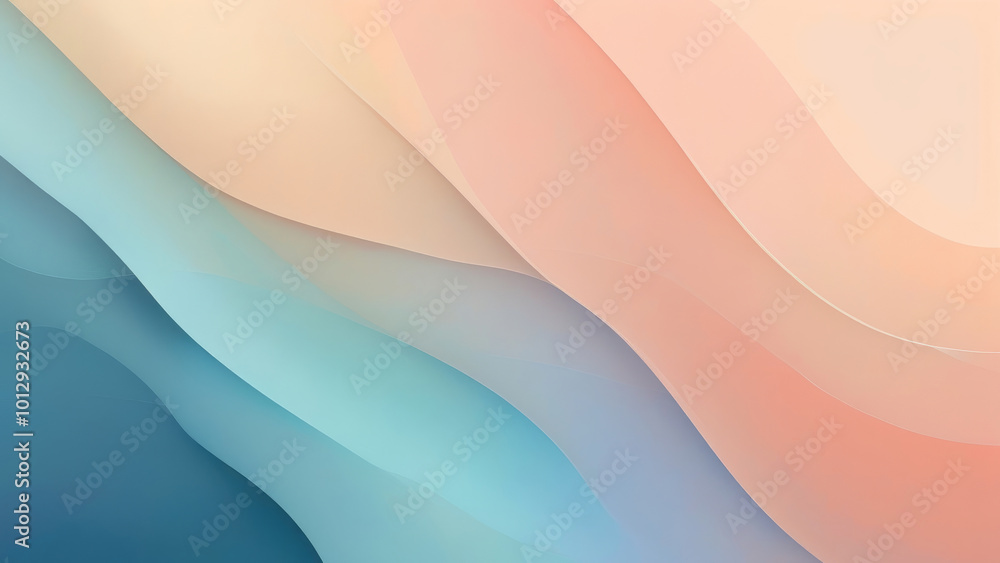 Obraz premium Charming Gradient Background: Soft Peach to Dusty Blue