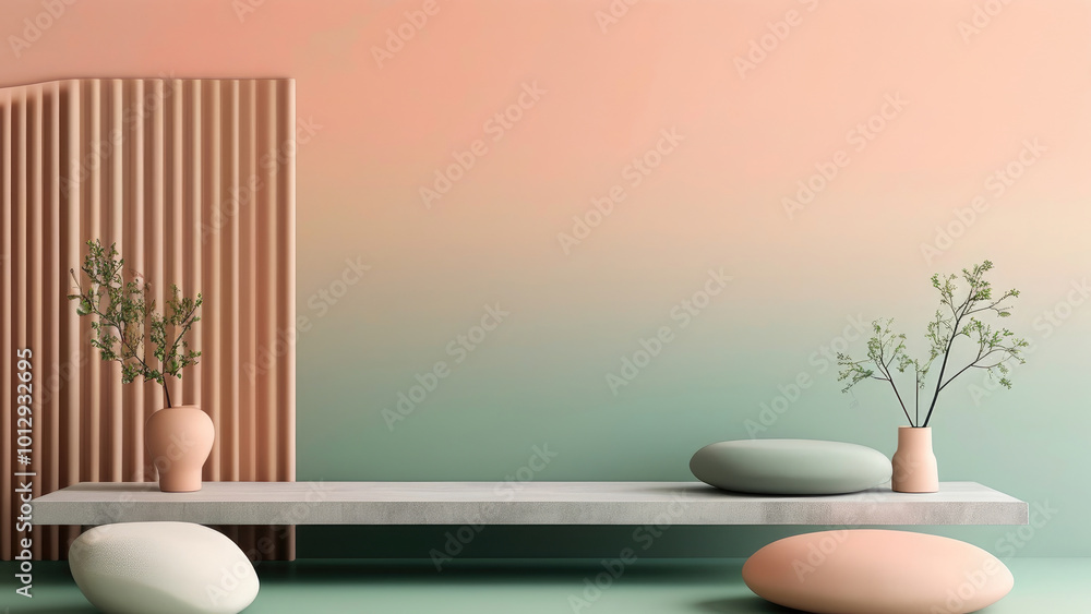 Graceful Gradient Background: Soft Peach to Muted Sage Green Graceful Gradient Background: Soft Peach to Muted Sage Green