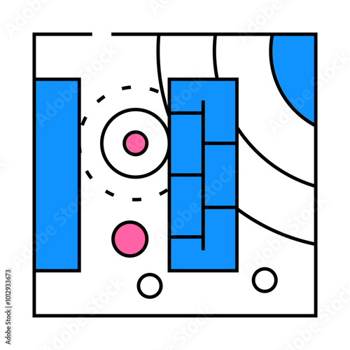 store heatmap line icon vector. store heatmap sign. isolated symbol illustration