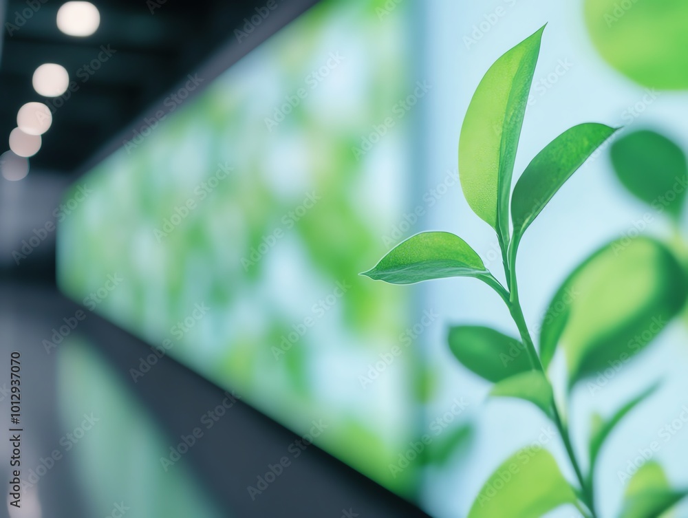 Close-up of vibrant green leaves against a blurred background, showcasing nature's beauty and freshness in a modern environment. Close-up of vibrant green leaves against a blurred background, showcasing nature's beauty and freshness in a modern environment.