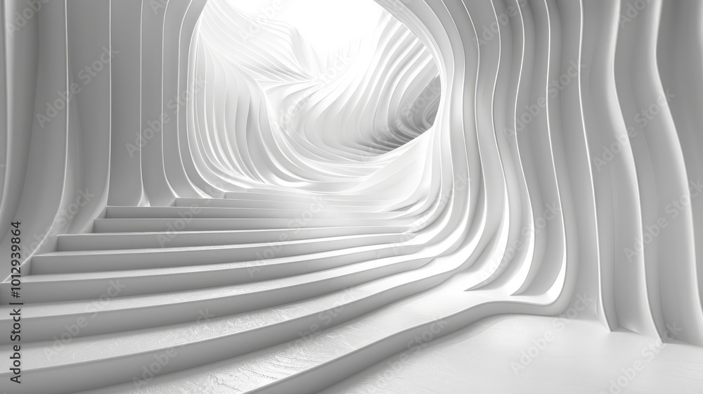 Abstract white tunnel with light at the end. Abstract white tunnel with light at the end.