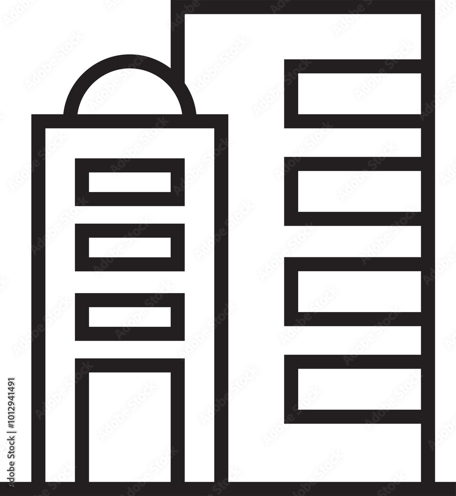 Office Tower Icon Line Art Office Tower Icon Line Art