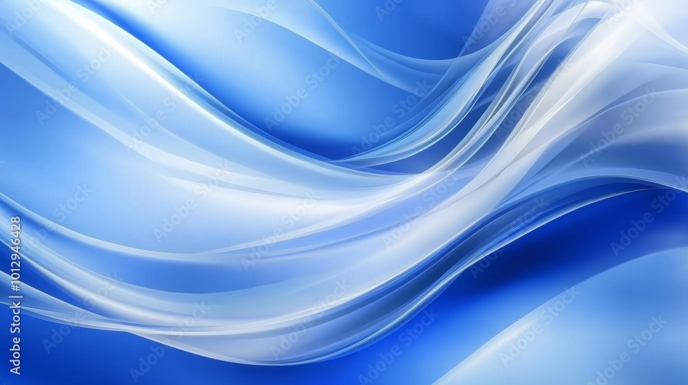 Abstract flowing blue and white wave background design Abstract flowing blue and white wave background design