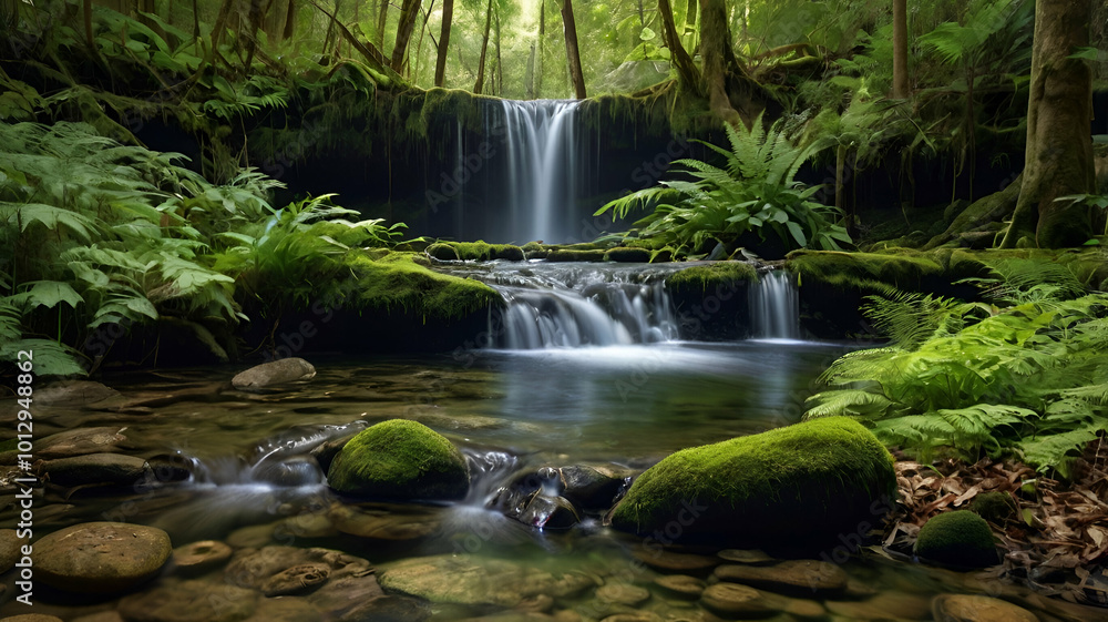 waterfall in the jungle waterfall in the jungle