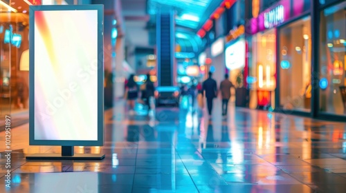 Blank Billboard In A Modern Shopping Mall