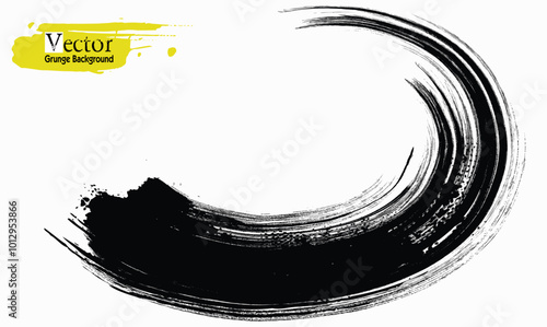 Grunge Brush Wave. Abstract surfing Icon .ink curved line , Vector black paint, ink brush stroke, vector black line, grunge brush strokes ink paint isolated on white background.eps8