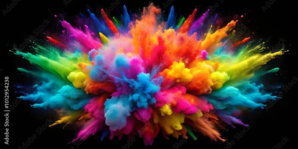 A vibrant burst of color explodes against a dark backdrop, creating a swirling, dynamic, and abstract visual symphony. A vibrant burst of color explodes against a dark backdrop, creating a swirling, dynamic, and abstract visual symphony.
