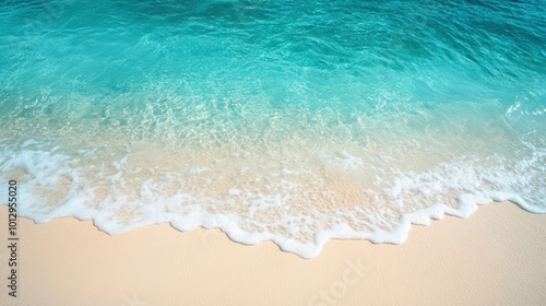 Serene Beach Scene with Clear Turquoise Water