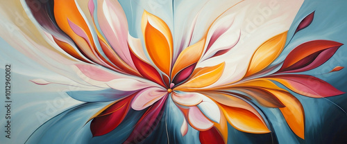 Obraz na płótnie Colourful abstract painting, oil on canvas, wall art, artistic background, template w salonie