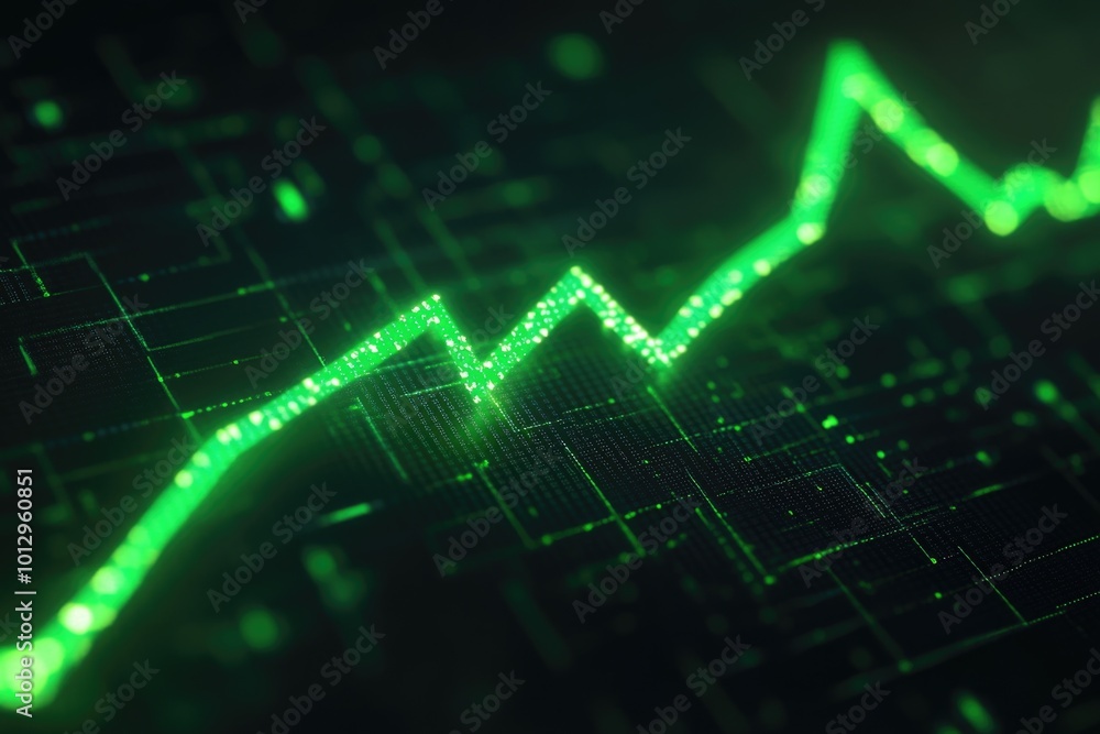 Close-up of a green light chart Close-up of a green light chart