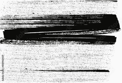 Brush strokes vector. Paintbrush art. Grunge design elements. Dirty texture banners. Painted rectangles and long strokes.eps