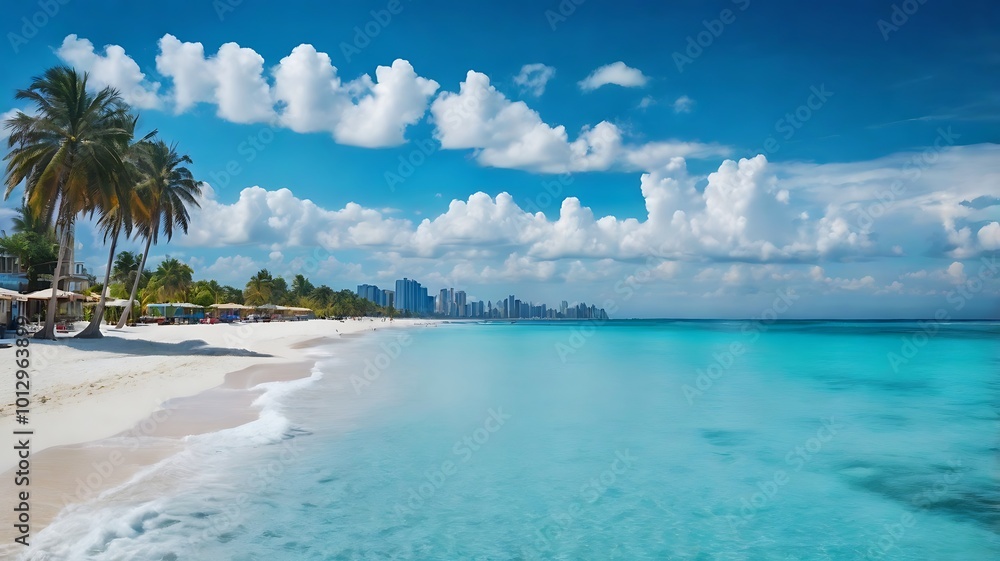 Fototapeta premium Beautiful ocean beach on Maldives