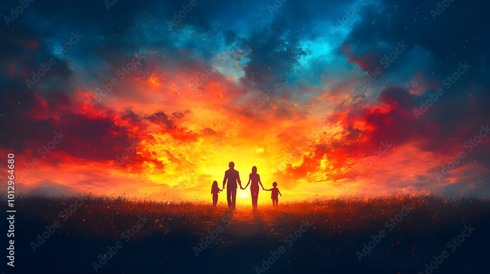 A family holding hands while sharing what they are thankful for, rendered in a colorful and intimate 3D cartoon vector A family holding hands while sharing what they are thankful for, rendered in a colorful and intimate 3D cartoon vector