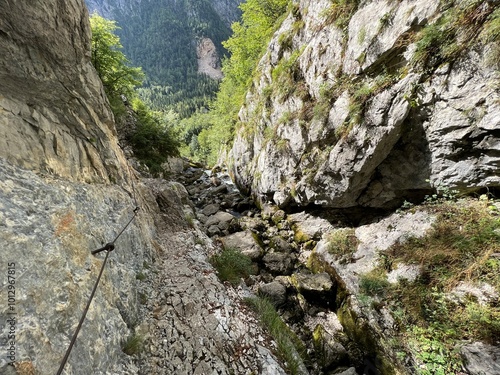 The karst source of the Soča river, Trenta (Triglav National Park, Slovenia) - Die Karstquelle des Flusses Soca, Trenta (Triglav-Nationalpark, Slowenien) - Kraški izvir reke Soče, Trenta (Slovenija) photo