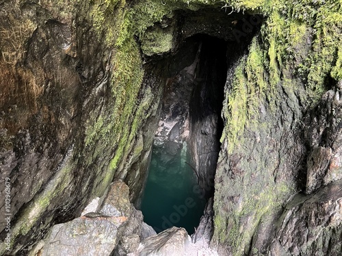 The karst source of the Soča river, Trenta (Triglav National Park, Slovenia) - Die Karstquelle des Flusses Soca, Trenta (Triglav-Nationalpark, Slowenien) - Kraški izvir reke Soče, Trenta (Slovenija) photo