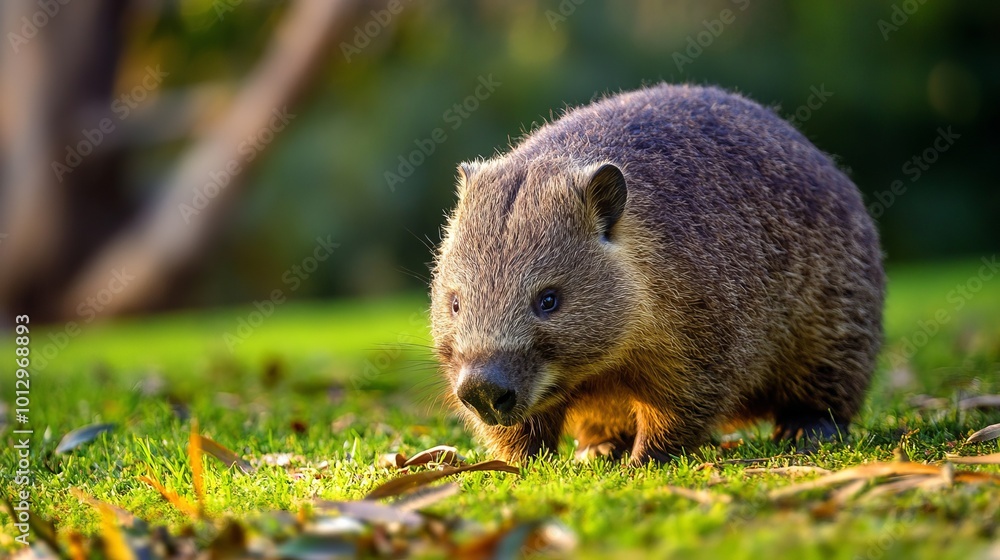 A photo of a wombat, a marsupial mammal, taken in Kangaroo Valley, New South Wales, Australia. A photo of a wombat, a marsupial mammal, taken in Kangaroo Valley, New South Wales, Australia.