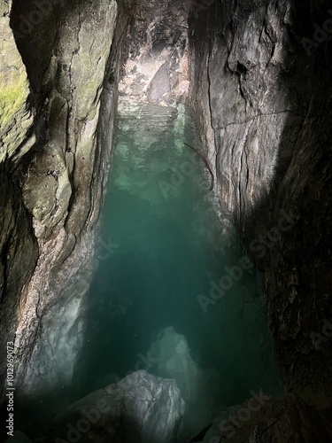 The karst source of the Soča river, Trenta (Triglav National Park, Slovenia) - Die Karstquelle des Flusses Soca, Trenta (Triglav-Nationalpark, Slowenien) - Kraški izvir reke Soče, Trenta (Slovenija) photo