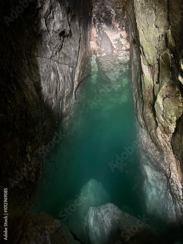 The karst source of the Soča river, Trenta (Triglav National Park, Slovenia) - Die Karstquelle des Flusses Soca, Trenta (Triglav-Nationalpark, Slowenien) - Kraški izvir reke Soče, Trenta (Slovenija) photo