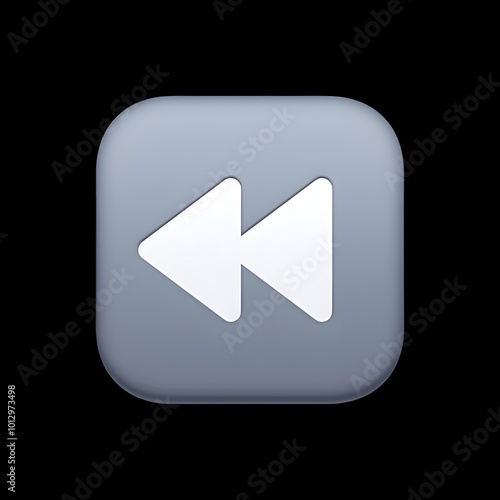 Free Download Rewind Button Emoji Icon on Black Background
 - GFXLoad