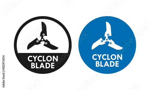 Cyclon blade design logo template illustration
