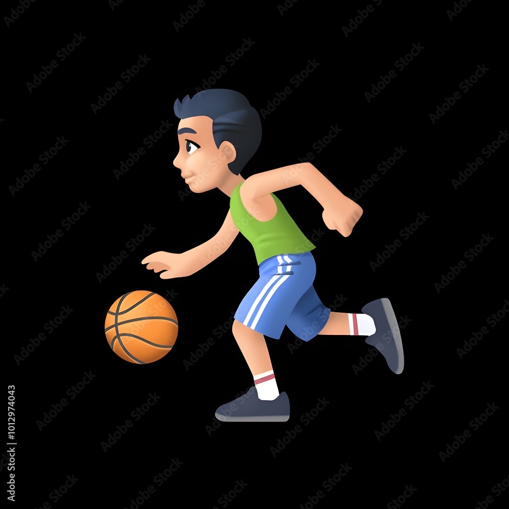 Man Playing Basketball
