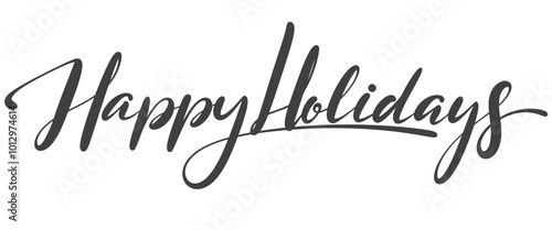 Happy Hollidays Calligraphy vector eps