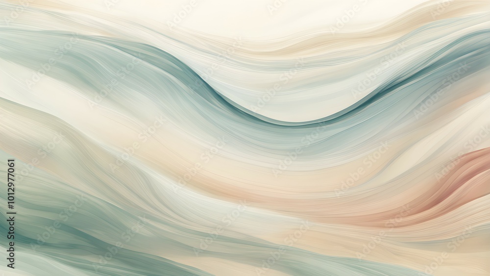 A soft, abstract wave pattern in muted colors evoking tranquility and fluidity. A soft, abstract wave pattern in muted colors evoking tranquility and fluidity.