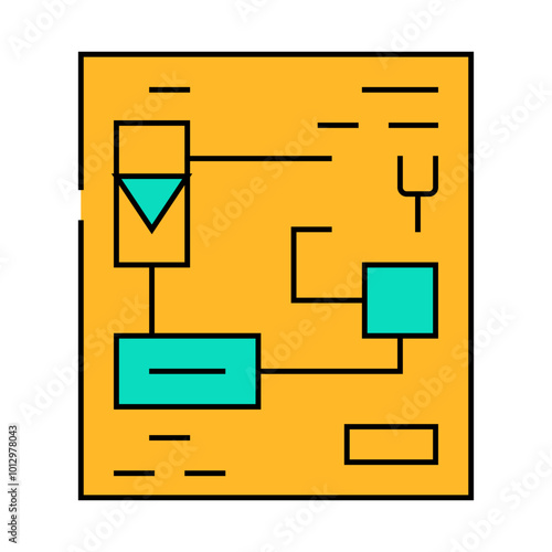 electrical circuits line icon vector. electrical circuits sign. isolated symbol illustration