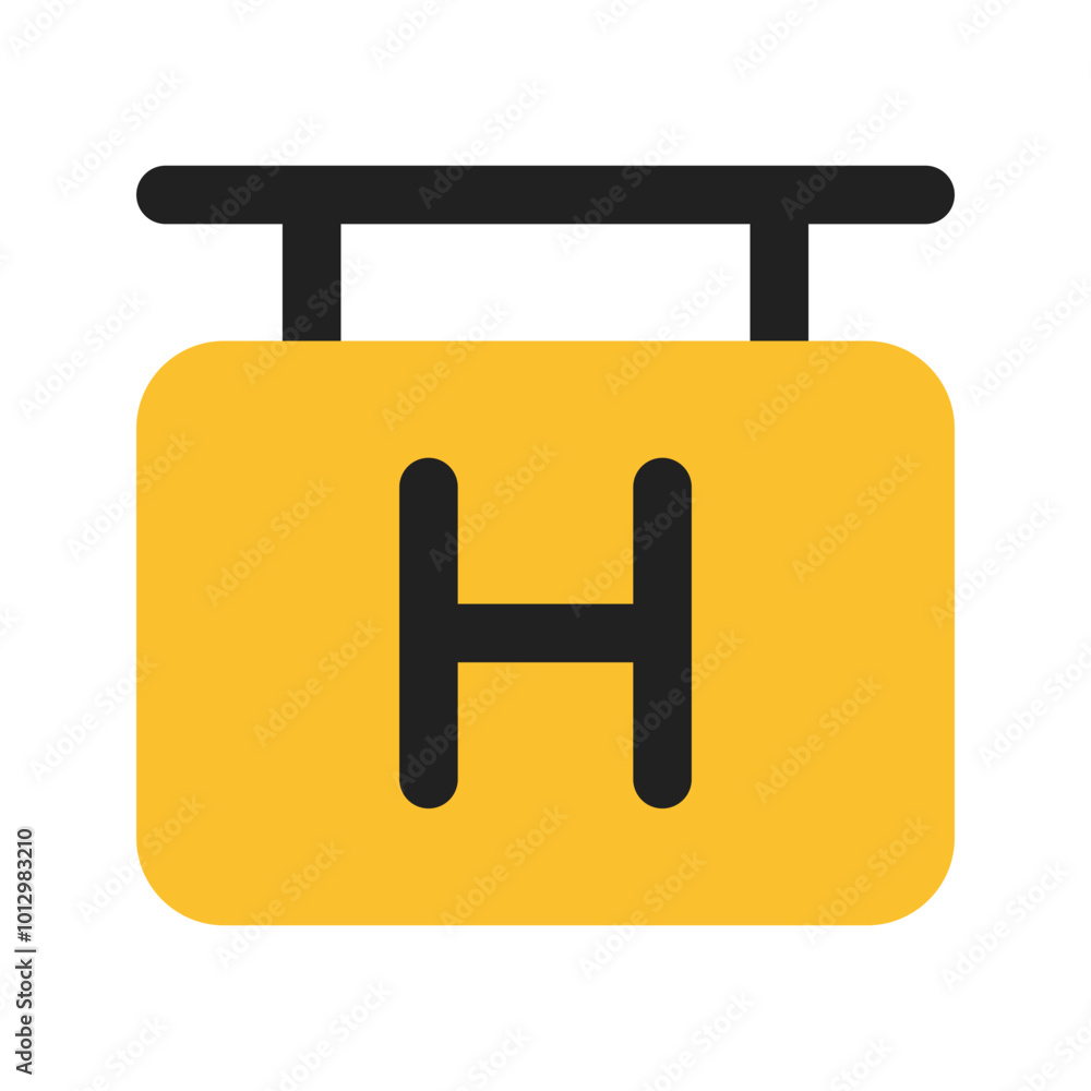 hotel sign flat icon hotel sign flat icon