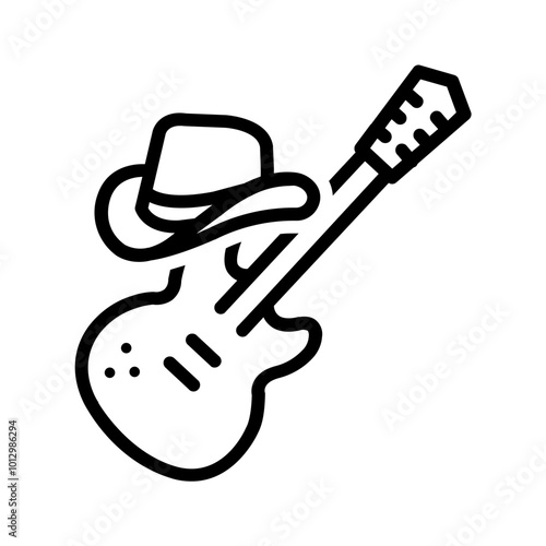 Vector black line icon for Blues