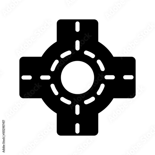 roundabout glyph icon