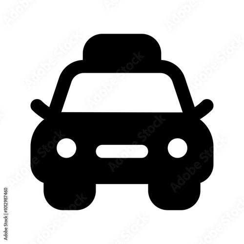 taxi glyph icon