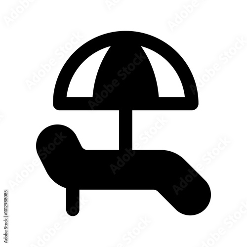 beach glyph icon