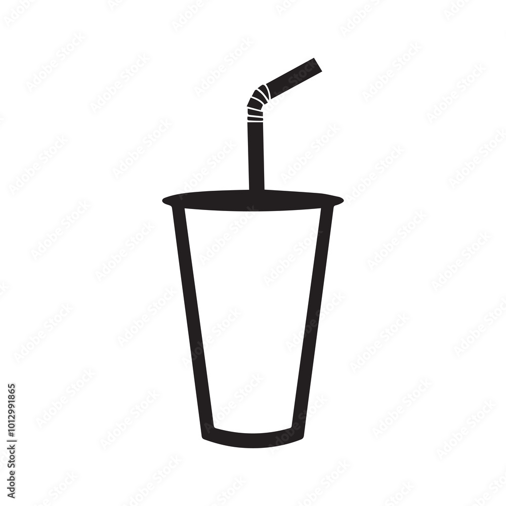 Coffee cup Line drawing icon black with a lid Coffee cup Line drawing icon black with a lid