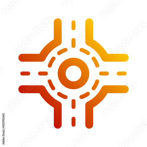 roundabout gradient icon