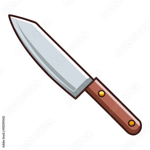 Kitchen knife no background