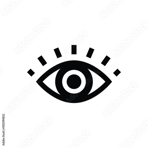 Eye icon logo design template isolated illustration