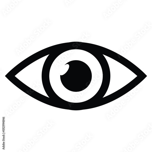 Eye icon logo design template isolated illustration